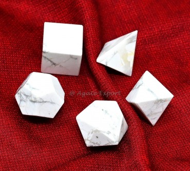 Howlite Geometry Set 5 Pcs