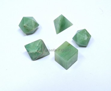 Green Aventurine Geometry Set 5 Pcs