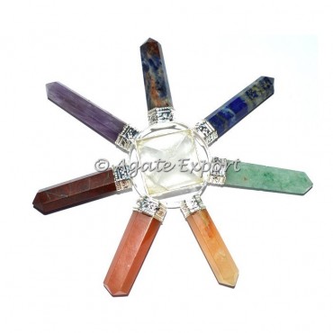 Clear Quartz Pyramids Chakra Generator