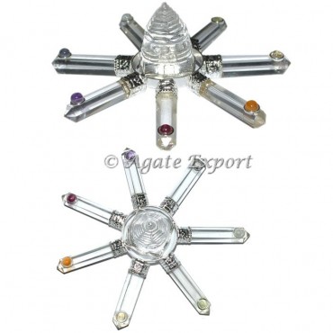 Shree Yantra 7 Chakra Crystal Quartz Energy Genera