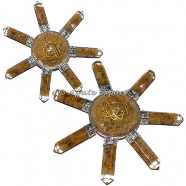 Solar Plexus Chakra Golden Quartz Orgone Energy Generator