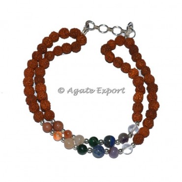 Seven Chakra Stone With Rudraksha Anklet
