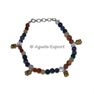 Seven Chakra Accent Anklet
