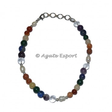 Seven Chakra Stones Anklet