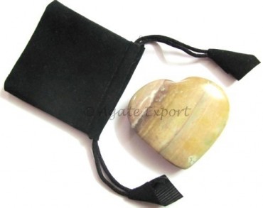 Banded Agate Puffy Heart Gift Set