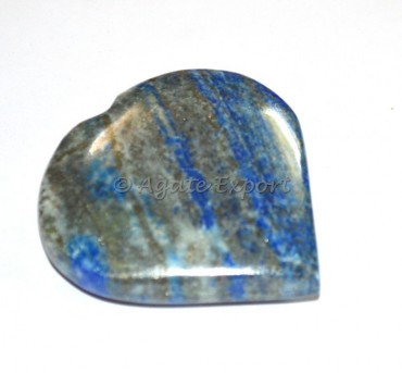 Lapis Stone Puffy Heart