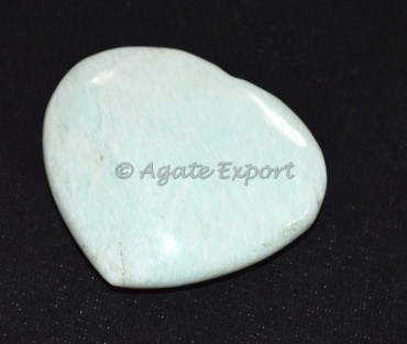 Amazonite Stone Puffy Hearts