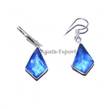 Blue Sapphire Imitation Earrings