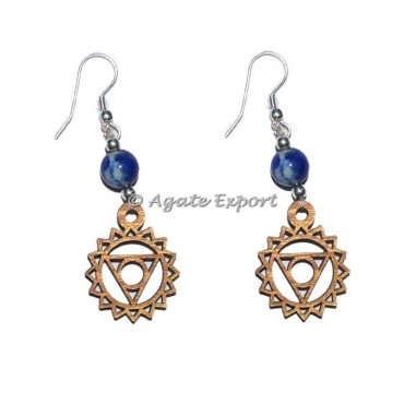 Throat Chakra Symbol Earring