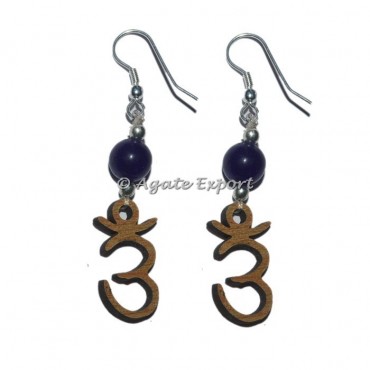 Sanskrit Third Eye Chakra Earrings