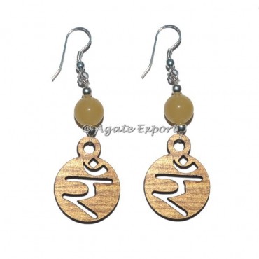 Solar Sanskrit Chakra Yellow Earring