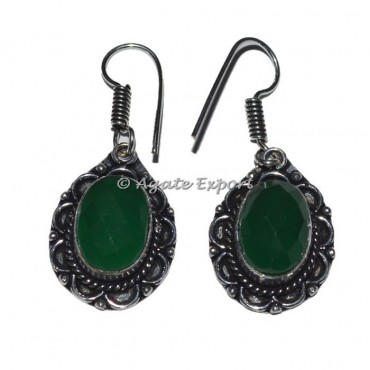 Green Onyx Fashion Stones Earrings