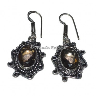 Lemon Quartz Stone Earrings Fashion