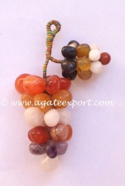 Mix Gemstones Handmade Grapes Decoration