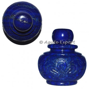 Lapis Lazuli Hand Made Carved Bottle