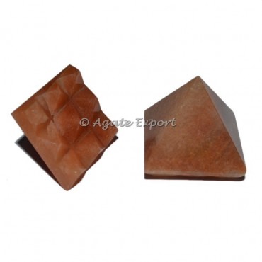 Peach Aventurine Lemurian Pyramids