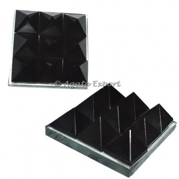 Black Agate Nine Planet Vastu Pyramid Plate
