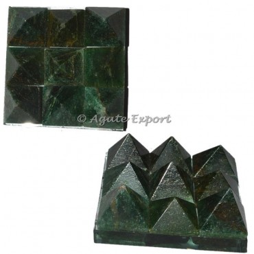 Green Jade Nine Planet Vaastu Pyramid Plate