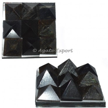 Blue Aventurine Nine Planet Vaastu Pyramid Plate