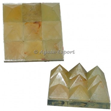 Yellow Aventurine Nine Planet Vaastu Pyramid
