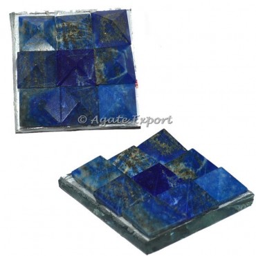 Lapis Lazuli Vaastu Pyramids Plate