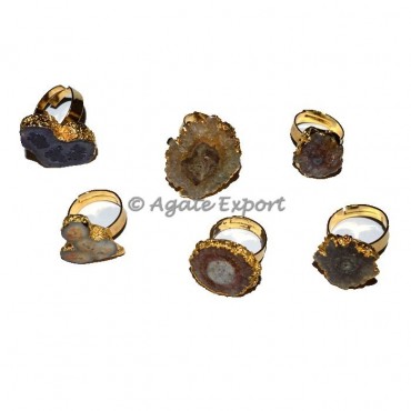 Grey Color Solar Quartz Ring