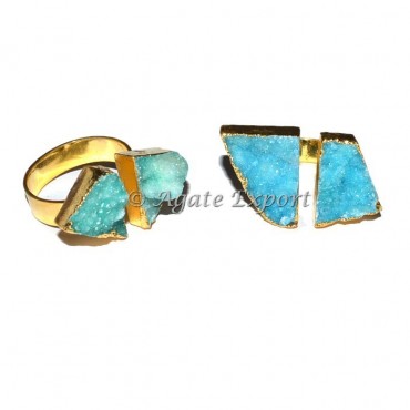 Aqva Fancy Druzy Ring
