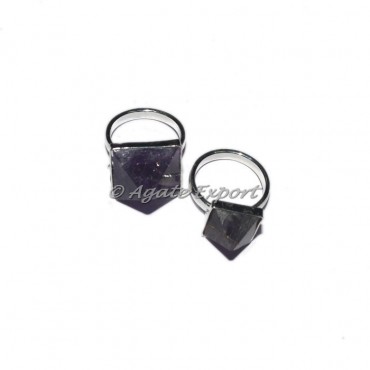 Amethyst Pyramid Ring