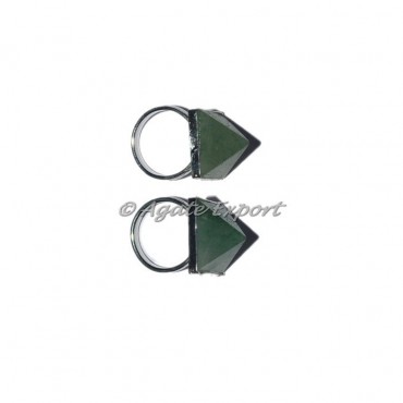 Green Aventurine Pyramid Ring