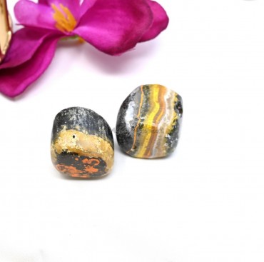 Bumble Bee Jasper Tumbled Stones