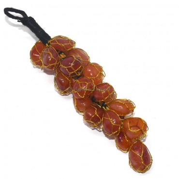 Carnelian Tumble Wall Hanging for Good Luck