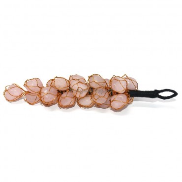 Rose Quartz Tumble Wall Hanging for Good Luck