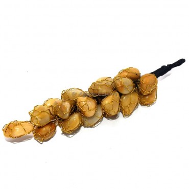 Yellow Jasper Tumble Wall Hanging for Good Luck