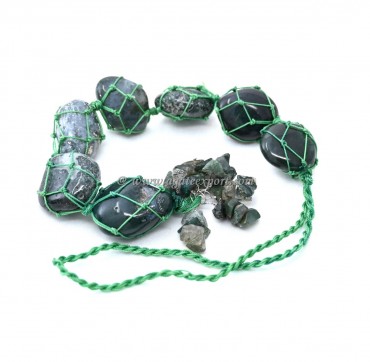 Moss Agate Tumbled Stones for Car Hanging and Door Hanging