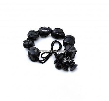Black Agate Tumbled Stones for Car Hanging and Door Hanging