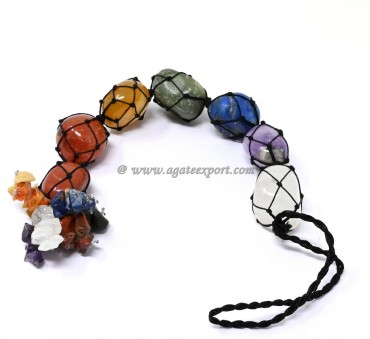 7 Chakra Tumbled Stones for Car Hanging and Door Hanging