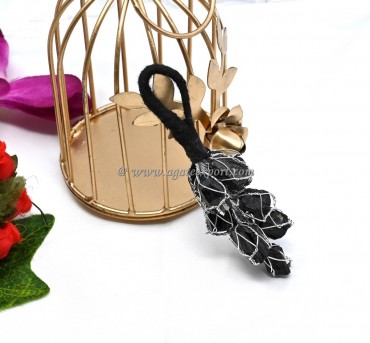 Rough Black Tourmaline Tumbled Hanging for Home And Door