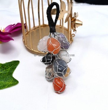 Assorted Gemstones Tumbled Hanging for Home And Door