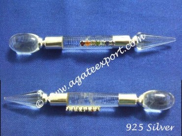 Crystal 925 Silver Chakra Wands.