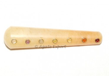 Golend Quartz Massage Chakra Wand