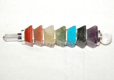Seven 7 Chakra Pyramids Healing Stick