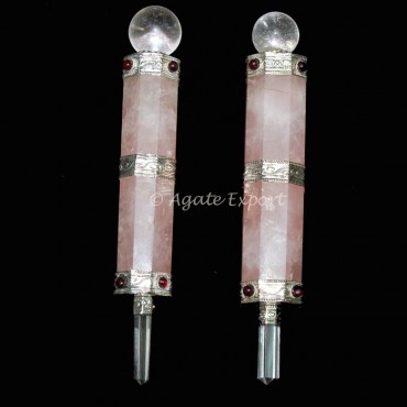 Rose Quartz Plane Healing Wands