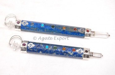 Lapis Lazuli Chakra Wands With Merkaba Star