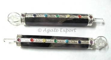 Amethyst Chakra Wand With Merkaba Star