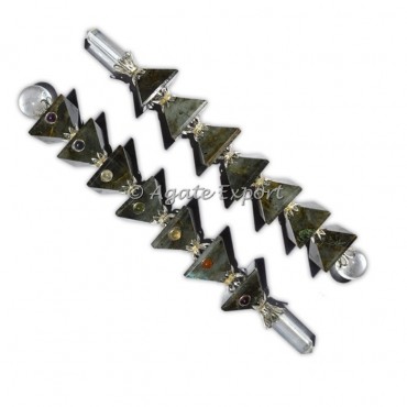 Labradorite Pyramids Chakra Wands