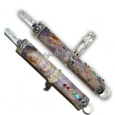 Amethyst Chakra Wands With Angel
