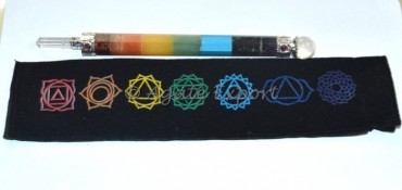 Chakra Bonded Wands with Printed Pouch