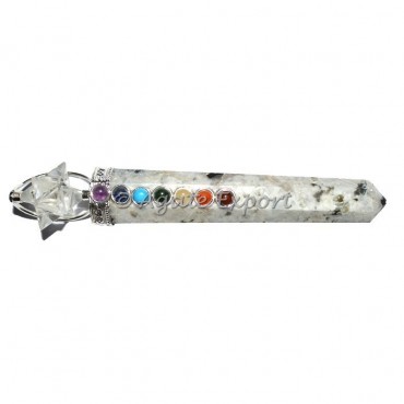 Rainbow MoonStone Chakra Obelisk Wands