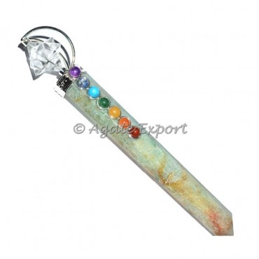Green Aventurine Chakra Obelisk Wands