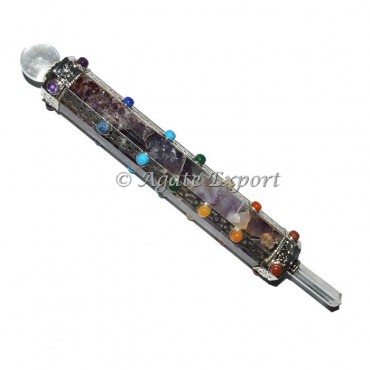 Amethyst Seven Chakra Healing Wands